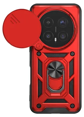 Produktbild von Mayaxess, Ring Hülle mit Kameraschiebeschutz für Honor Magic 8 Pro, Rot