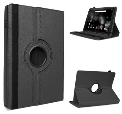 Produktbild von Tablet Hülle für ACER Tab A10 A11 V10 V11 P11 P10 Tasche Schutzhülle 360 DrehbarFarbe 360 Uni:Schwarz