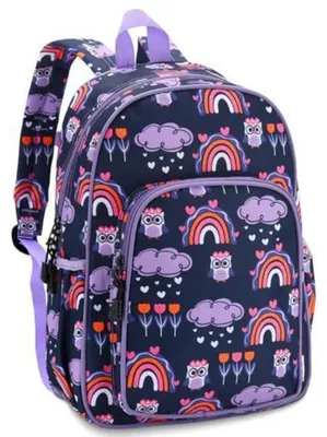 Produktbild von Kinderrucksack Vorschule Kindergarten Schulrucksack mit Brustgurt Violett