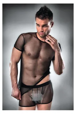 Produktbild von Passion Menswear - Männer Set schwarzer Tüll S/M -