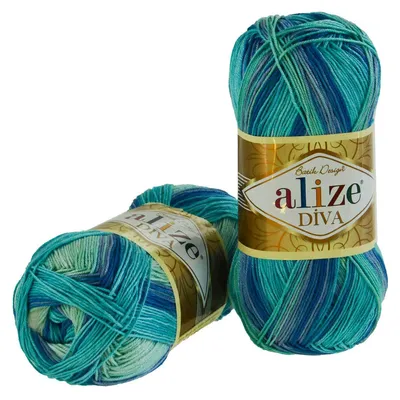 ALIZE DIVA BATIK Farbverlauf Häkelgarn Wolle Stricken Häkeln,1767