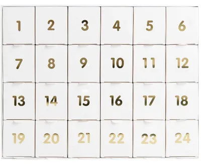 Produktbild von Adventskalender zum befÃ1/4llen - Weiß-gold - 36,5 x 29 x 6 cm MIX