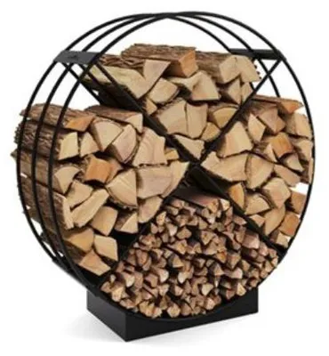 Produktbild von Kaminholzregal Rondo 80 x 82 x 25 cm Stahl Schwarz