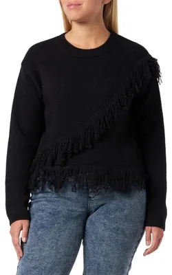 Zdjęcie produktu dla ZITHA Damski sweter dzianinowy, model 19025432-ZI01, kolor: czarny, rozmiar: M/L
