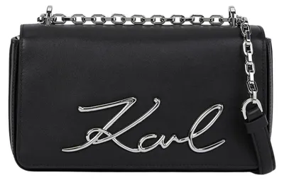 Produktbild von Karl Lagerfeld K/Signature kleine Umhängetasche Schwarz/Nickel