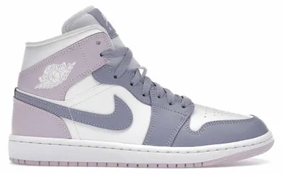 Image de Jordan 1 Mid Indigo Haze, couleur Doll White (pour femmes) - Taille EU 40