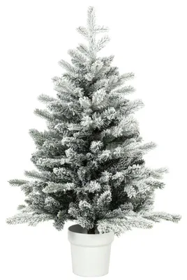 Produktbild von Künstlicher Weihnachtsbaum 90 cm mit  296 Zweigspitzen Schnee-Effekt Topf