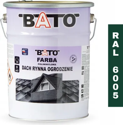 Zdjęcie produktu dla Farba Poliwin.dach Rynna Ogrodz. Czarna Ral 9005 5L