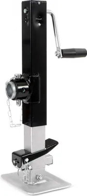 Image de Wiltec Béquille de remorque – Capacité de charge max. de 900 kg – en Acier Q235 – Support de caravane avec Manivelle latérale et Boulon de blocage – Chandelle de support