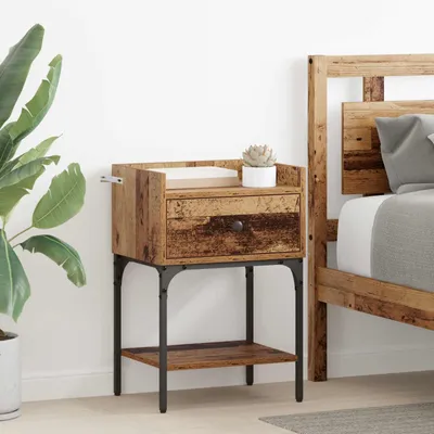 Immagine prodotto di vidaXL Tavolino da notte, 2 pezzi, legno di recupero, 40 x 29 x 60 cm, materiale in legno