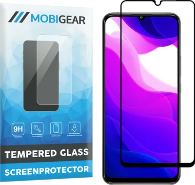 Produktbild von Mobigear Premium  Xiaomi Mi 10 Lite Panzerglas Gehärtetes Glas Displayschutz - Hüllenfreundlich - Schwarz