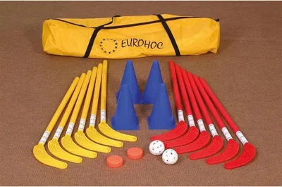 Zdjęcie produktu dla Zestaw hokejowy Reydon junior 75 cm czerwony/żółty/niebieski 20 szt