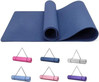 Productafbeelding van Famanu gymnastiekmat met antislip oppervlak, geschikt voor yoga, fitness en Pilates - Draagbare trainingsmat, afmetingen 183 x 61 x 0,6 cm