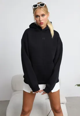 Produktbild von Basic Oversize Damen Hoodie Schwarz L