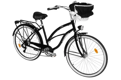 Produktbild von Davi Bianca Cruiser Damenfahrrad, Aluminium, 7 Gänge, 28″, 160–185 cm, Schwarz