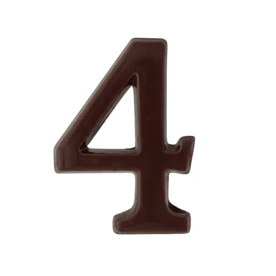Produktbild von DOMINO Hausnummer Briefkasten Selbstklebend – 4 | 3D Türnummer Adressnummern Aufkleber | Hausnummern Klebend | Klebezahlen Wetterfest | Zahlen zum Aufkleben | Hausnummernschild | ZNAL | BRONZE