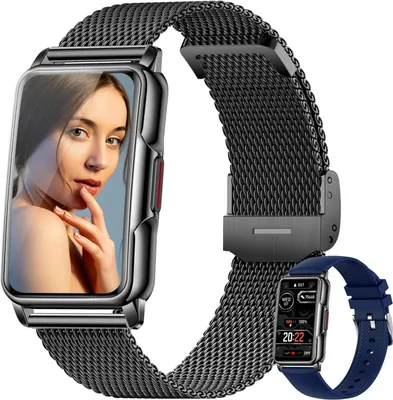 Produktbild von Kesasohe Smartwatch Damen 1.47″ Fitnessuhr mit 124 Sportmodi Schlafmonitor Herzfrequenz SpO2 Benachrichtigungen IP68 Wasserdicht 25 Tage Standby