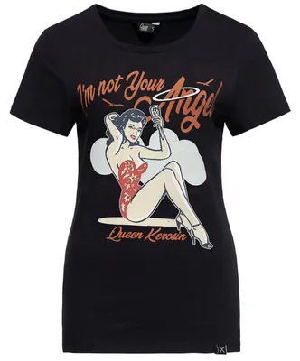 Produktbild von Queen Kerosin T-Shirt - I'm Not Your Angel Schwarz M