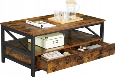 Zdjęcie produktu dla Stolik Kawowy Industrialny Rustykalny Loft Nowoczesny Do Salonu Pokoju