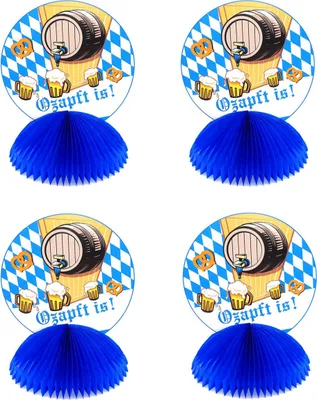 Produktbild von 4 Stück Party Deko Tischaufsteller "Ozapft is" (22cm)