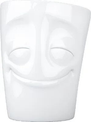 Immagine prodotto di FIFTYEIGHT PRODUCTS T018301 FIFTYEIGHT Henkelbecher 350ml - Vergnügt weiß
