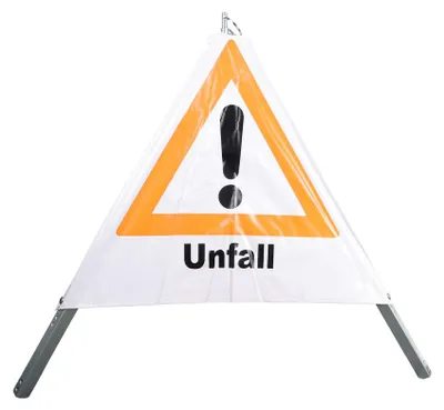 Produktbild von Dönges Faltsignal, 700 mm, Tagesleuchtfarbe (Warnpyramide Warnschild 3-seitig)