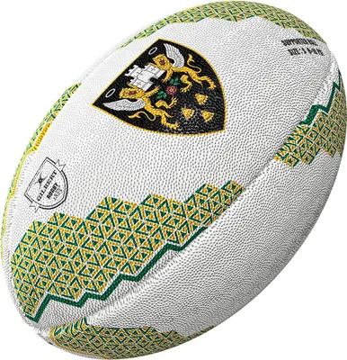 Obrázek produktu pro Rugbyový míč Gilbert Northampton Saints pro fanoušky, velikost 4, bílý