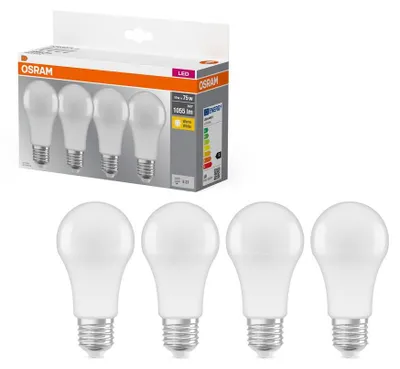 Productafbeelding van Osram E27 LED-lamp, 75W equivalent, 4 stuks, gloeiform, fitting E27, energie-efficiëntieklasse F