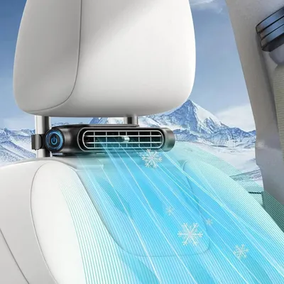 Produktbild von Autositzventilator,für den Rücksitz, Kopfstütze Ventilator Auto, Ohne Akku, Auto Ventilator, 3 Stufen Windstärke, Passt zu jeder Kopfstütze, Schwarz