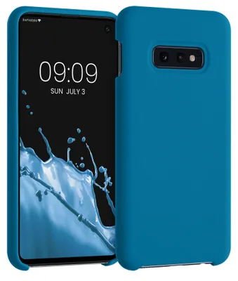 Produktbild von kwmobile Handyhülle für Samsung Galaxy S10e Hülle - Case Silikon - Kabelloses Laden - Schutzhülle Cover in Karibikblau