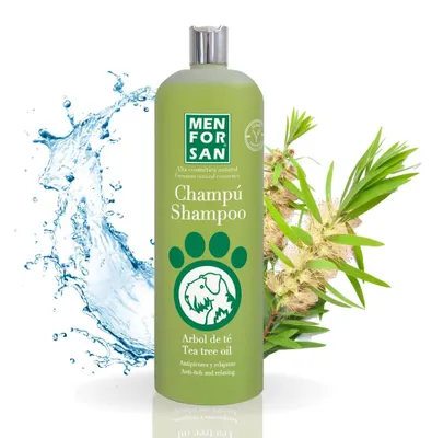 Produktbild von MENFORSAN Teebaumshampoo für Hunde, 1L, Anti-Juckreiz und Anti-Pilz-Wirkung