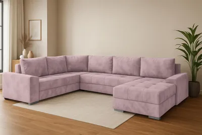 Produktbild von CHIEF U – Ecksofa Couchgarnitur in U-Form mit Schlaffunktion & Bettkasten Wohnlandschaft