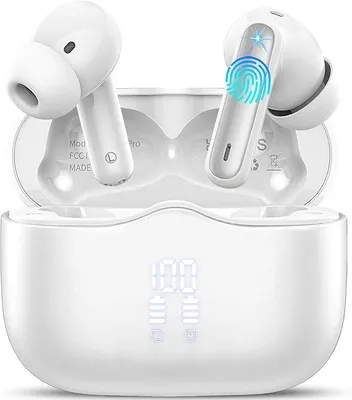 Produktbild von In Ear Kopfhörer Bluetooth Kopfhörer Bass Stereo mit Mics Geräuschunterdrückung, Kabellose Kopfhörer LED USB-C, IP7 Wasserdicht Kabellose Kopfhörer