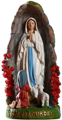Image de Icône religieuse en résine, 20,3 cm, peinte à la main