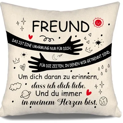 Produktbild von Kissenbezug für deinen Freund, Kuscheltiergeschenk, Geburtstagsgeschenk, Weihnachtsgeschenk, Geschenk von deiner Freundin