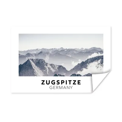Produktbild von MuchoWow® Poster Deutschland - Berge - Schnee 60x40 cm - Schlafzimmerdekoration