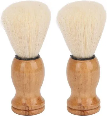 Immagine prodotto di Store_9 - Mini pennello da barba - Cura professionale della barba - Design ergonomico - Manico in legno - Ideale per l'uso domestico e in viaggio - Accessorio per...