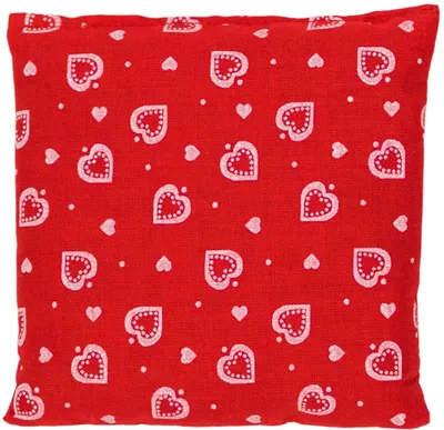 Produktbild von Traubenkernkissen 12x12cm Herzen-rot | Wärmekissen & Kältekissen | Körnerkissen