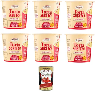 Produktbild von Eridania Torta Subito! Gusto Yogurt Joghurtgeschmack mit Preiselbeeren und Sonnenblumenkernen 6x60 g+ Italian Gourmet polpa 400gr