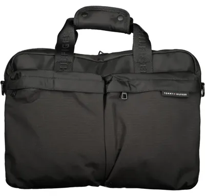 Image de Sac bandoulière pour hommes, noir, avec compartiment pour ordinateur portable et fabriqué de manière durable