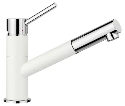 Produktbild von Blanco Küchenarmatur mit Handbrause KANO-S chrom silgranitweiß 527650