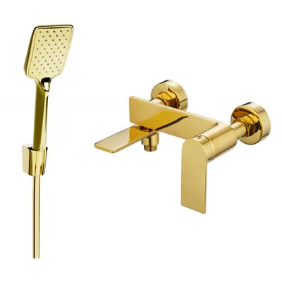 Obrázok produktu pre Mexen Zero R62 vaňová batéria so sprchovacím setom, zlatá - 7113R62-50