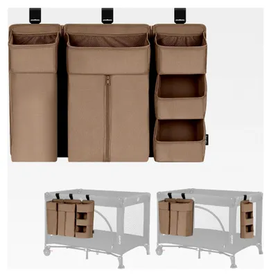 Produktbild von Großer Kinderbett-Organizer für die Seite, Hängender Bett-Organizer, Wickeltisch, Windeln, Babytücher, Für das Kinderzimmer, 58x11x58 cm