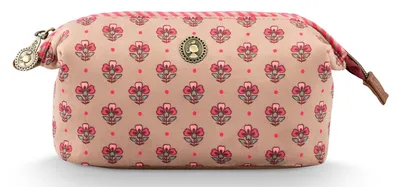 Productafbeelding van Pip Studio toilettas Cooper Cosmetic Purse Jaipur Flower Light Pink Taupe