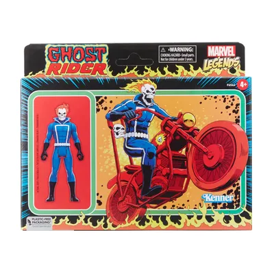 A toy action figure of Ghost Rider in its packaging.
