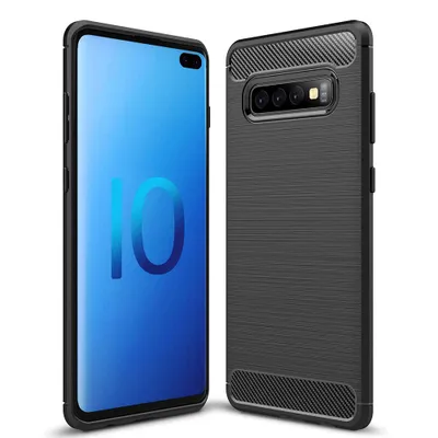 Zdjęcie produktu dla Techsuit Carbon Silicone etui na Samsung Galaxy S10 – czarne