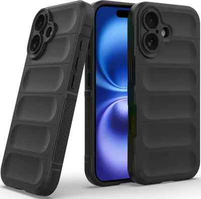 Immagine prodotto di Custodia per iPhone 16 Custodia protettiva in silicone TPU morbido antiurto nero