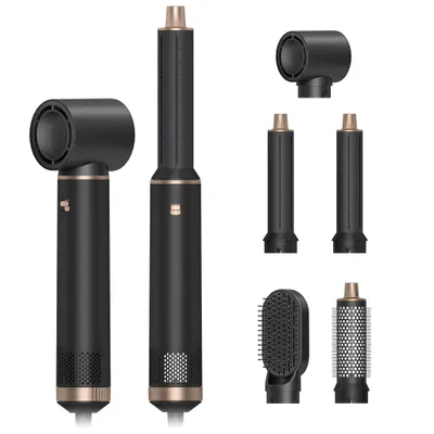 Produktbild von 5-in-1-Föhnbürste, abnehmbares Negativ-Ionen-Styling-Tool für Haartrockner, Heißluftbürste mit 5 Styling-Bürstenköpfen