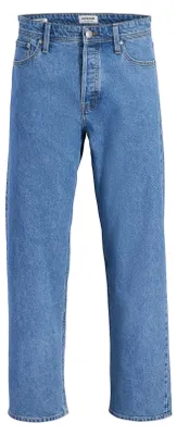 Productafbeelding van JACK & JONES damesbroek, model Jjieddie Jjoriginal Sq 735, artikelnummer 12252645, kleur: blauw denim, maat: 32W / 36L