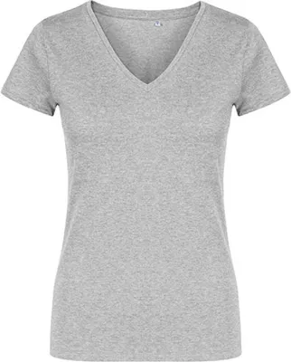 Produktbild von X.O V-Ausschnitt T-Shirt Damen, Grau-Melange, L